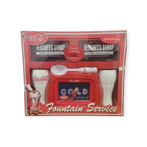 Coca Cola Fountain Service Set - Red and White